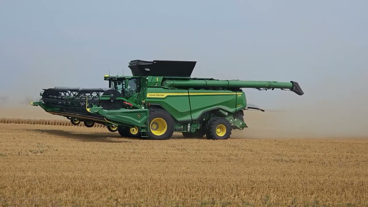 2025 John Deere X9 Combines Spring Wheat Harvest