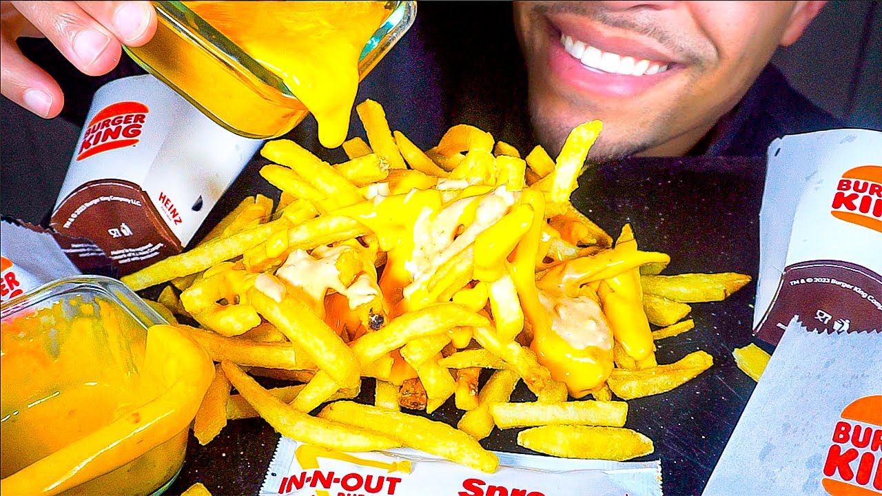 ASMR BURGER KING MUKBANG ANIMAL STYLE FRIES | EXTRA CHEESY | EATING SHOW | TALKING REVIEW MESSY