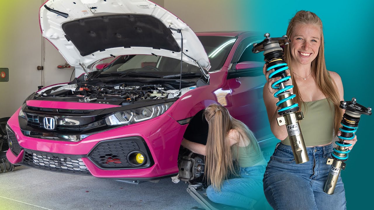 Installing ST Coilovers on my Civic!!