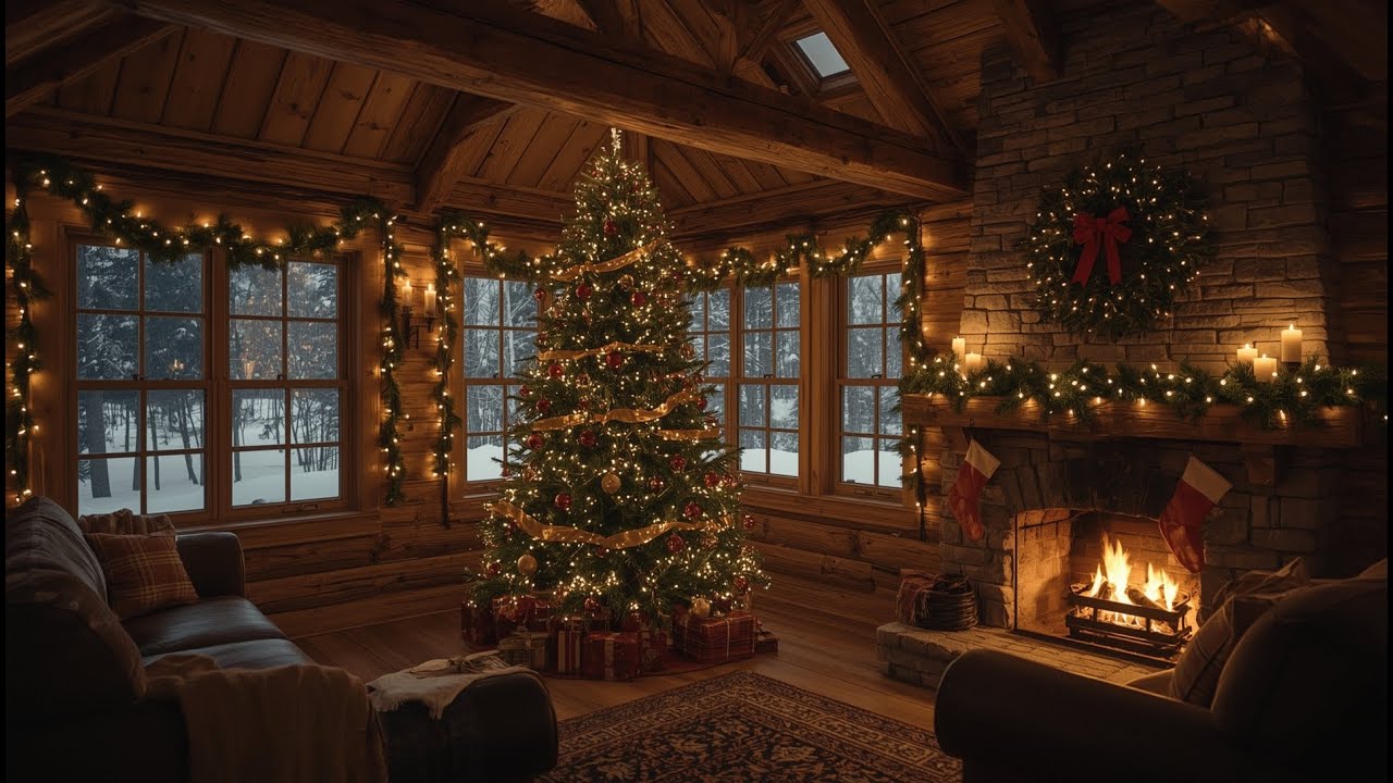 A Walk Through the Winter Woods to a Christmas Cabin / Digital Nature Break