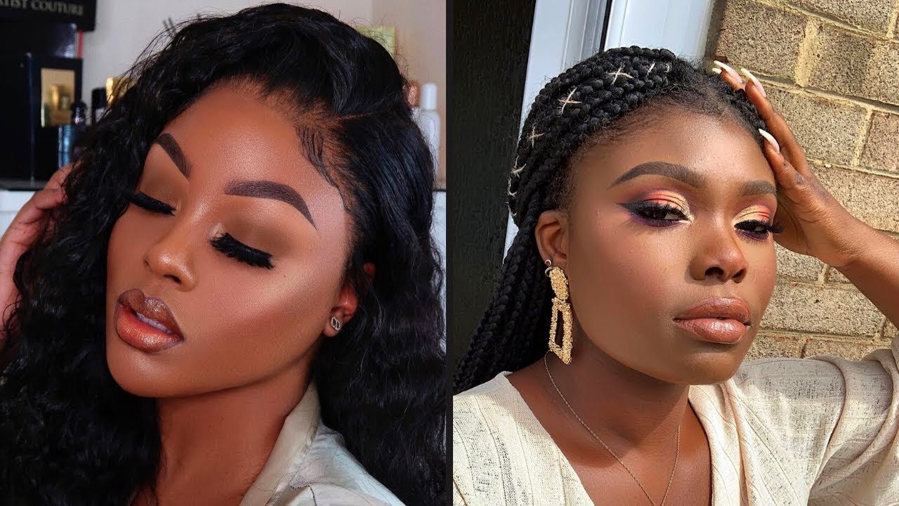 QUICK & EASY MAKEUP TUTORIAL FOR DARK SKIN  👱🏾‍♀️🤎