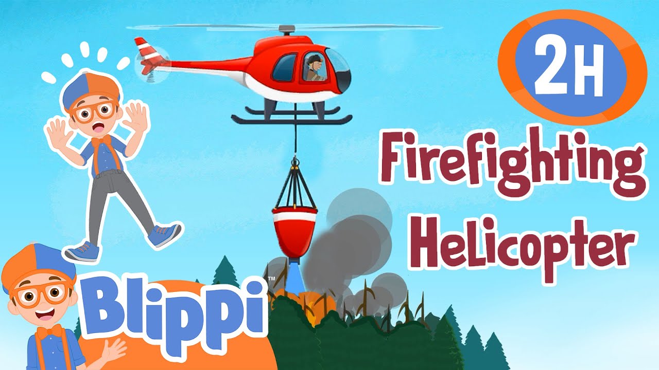 Firefighting Helicopter Song | BLIPPI | Educational Songs For Kids
