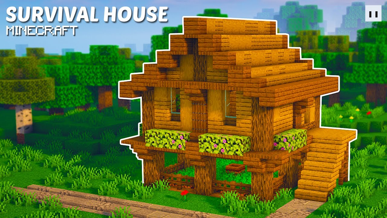 Minecraft : How to Build a Survival Starter House | Simple & Easy