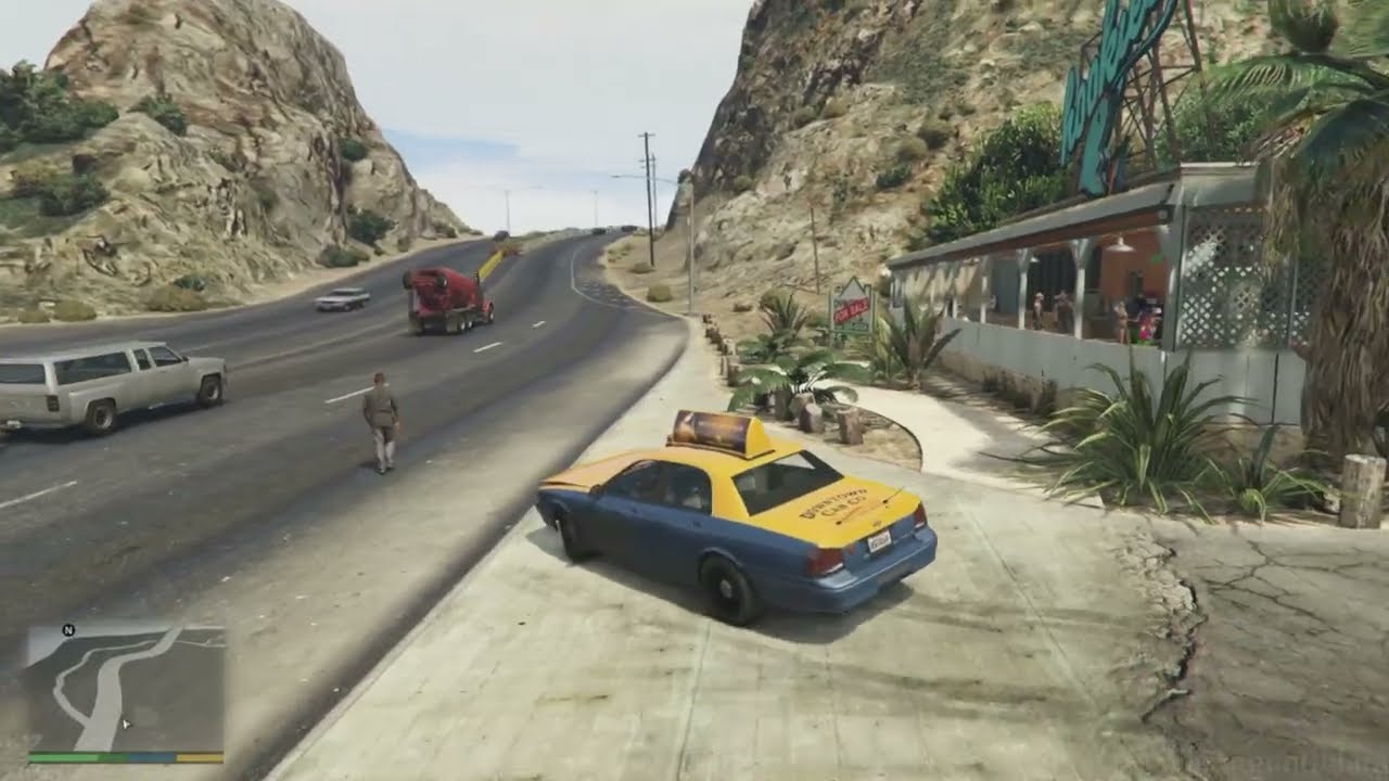 Trabajando como Taxista en GTA V 66# [PS4].
