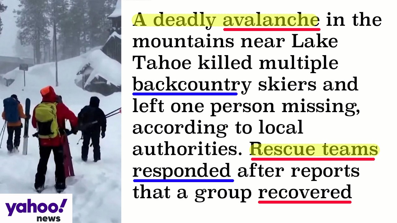 Learn English From The News - Avalanche Kills Backcountry Skiers Near Lake Tahoe (Intermediate)