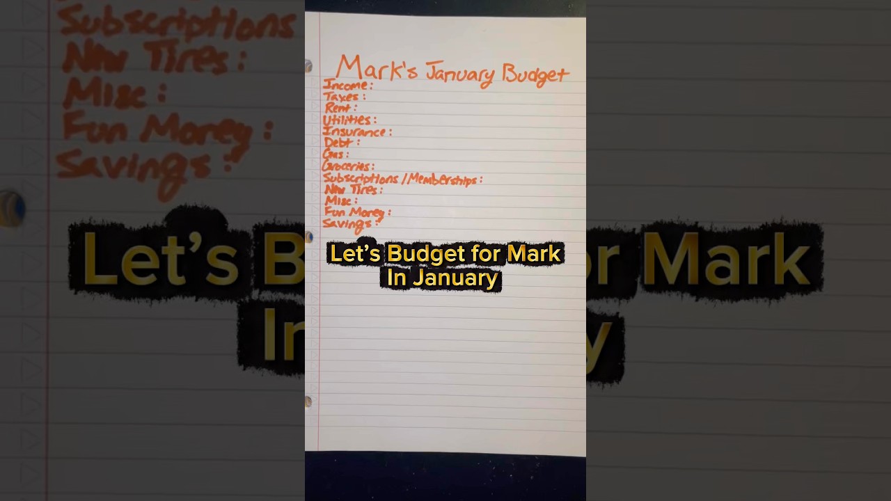 Mark’s January Budget | 