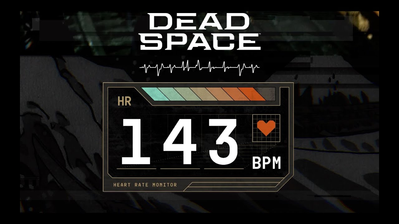 Dead Space remake heart rate widget by Pulsoid