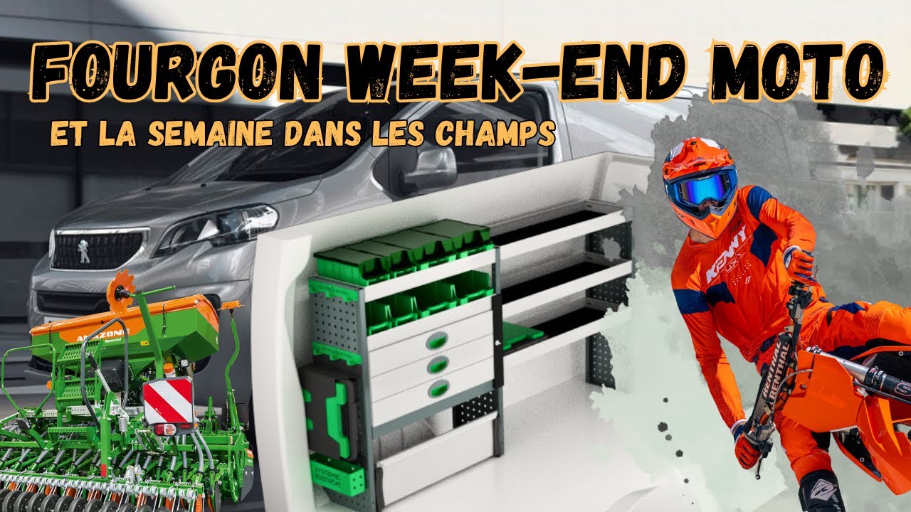 🚛 FOURGON Week-end moto RANGÉ 🏍️  Amovible pour la semaine