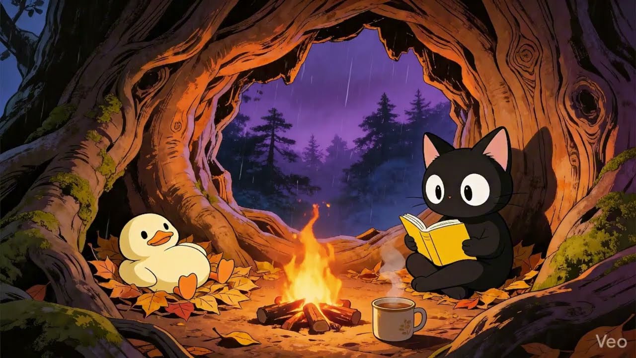 You are safe and warm here. Don't worry about the outside world. 🍂 Cozy Autumn Rain Lo-fi for Study