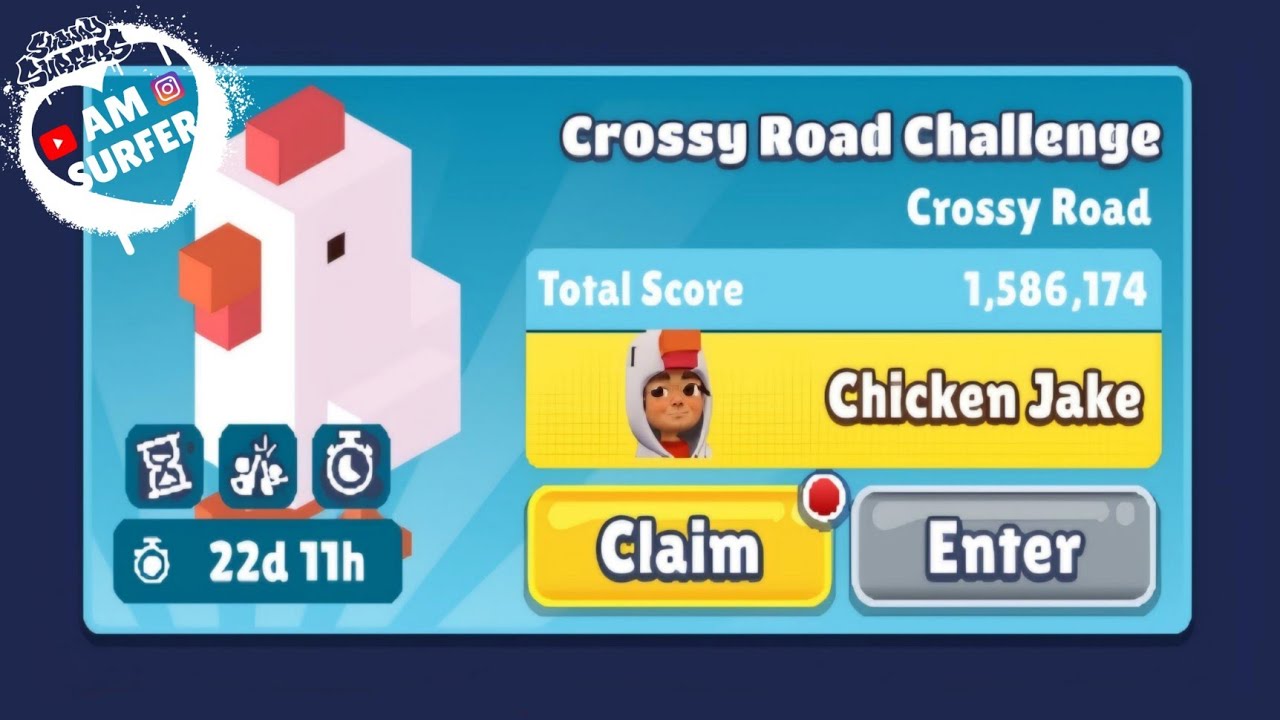 Subway Surfers CROSSY ROAD 🦆🐔 Challenge : Unlocking CHICKEN JAKE 🐔 on Subway Surfers Edinburgh 2025
