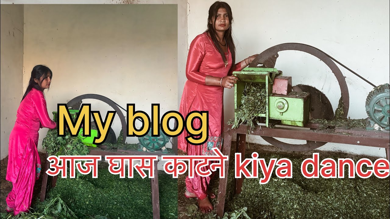 Aaj ka new blog#🤩￼ घास काटते हुए kiya dance बिना song#viralvideo #vlog $100k views 🎉