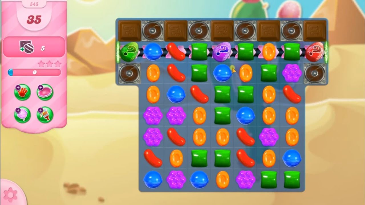 Candy Crush Saga Level 543 NO BOOSTERS