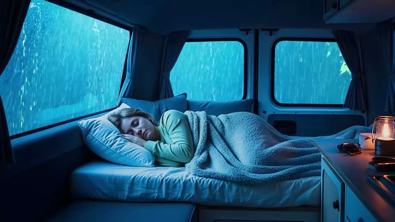 🌧️Heavy Thunderstorm Inside a Cozy Car 🚗 for Deep Sleep & Relaxation