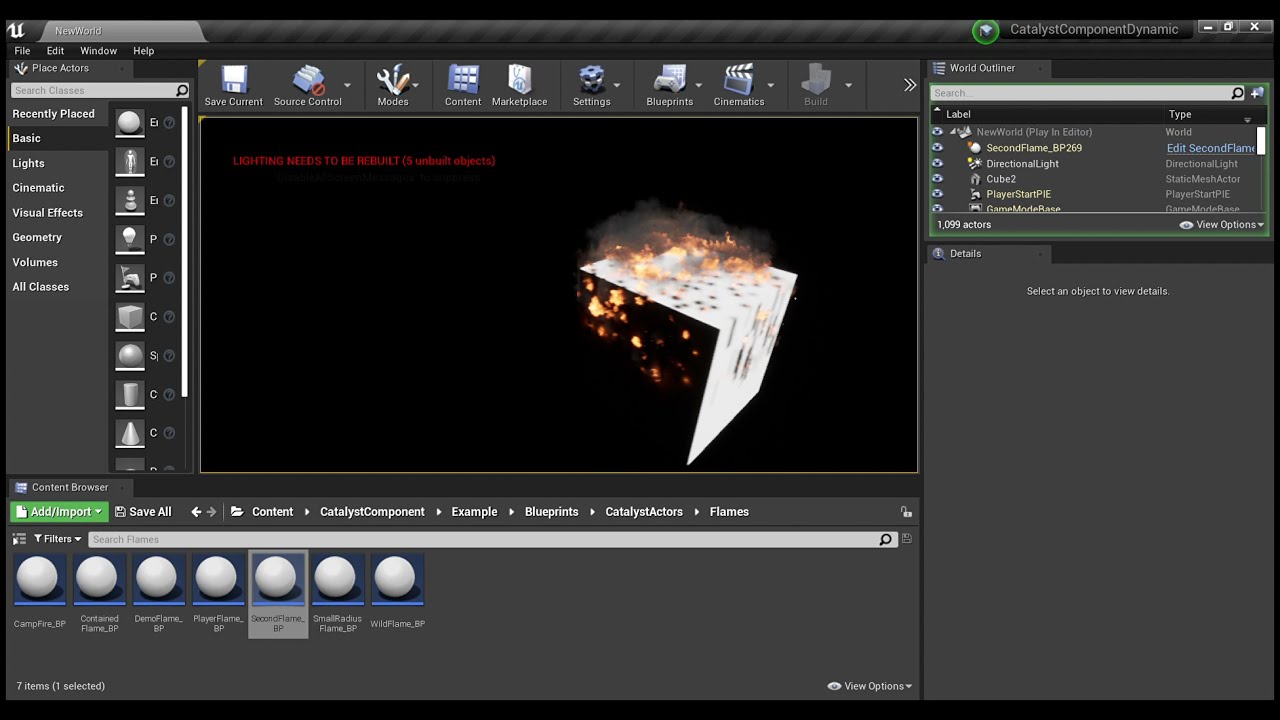 Fire Spread system before optimization