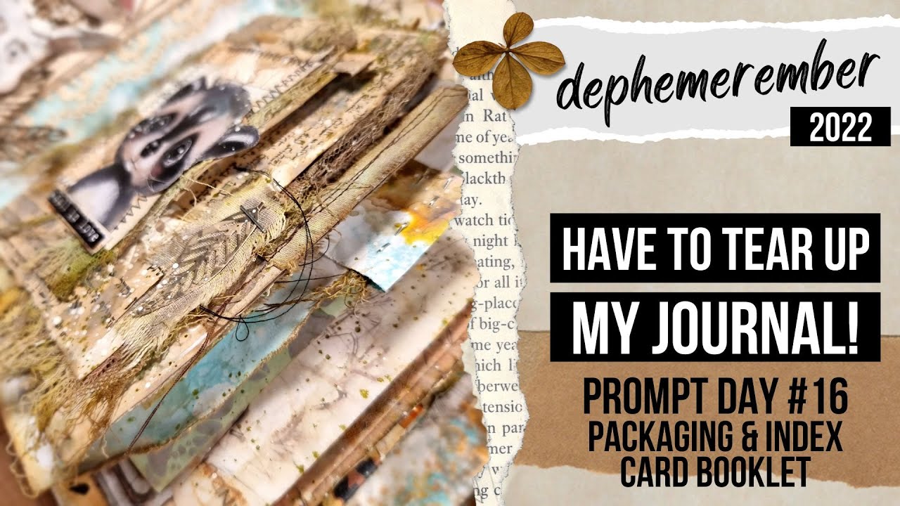 I guess I'll have to tear up my journal today! index card booklet! DEPHEMEREMBER #16