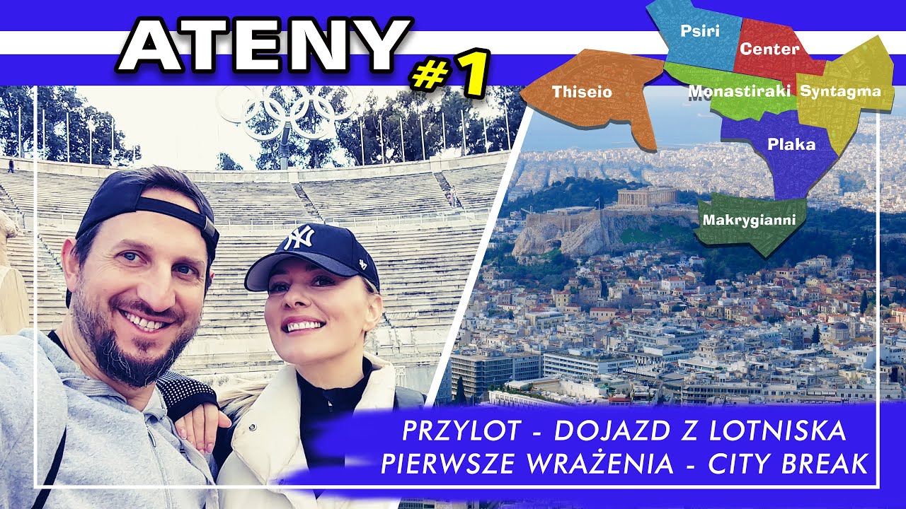 Ateny - Grecja #01: VLOG✩ Przylot, Dojazd do Centrum, Dzielnice Aten, Pierwsze Zwiedzanie i wrażenia