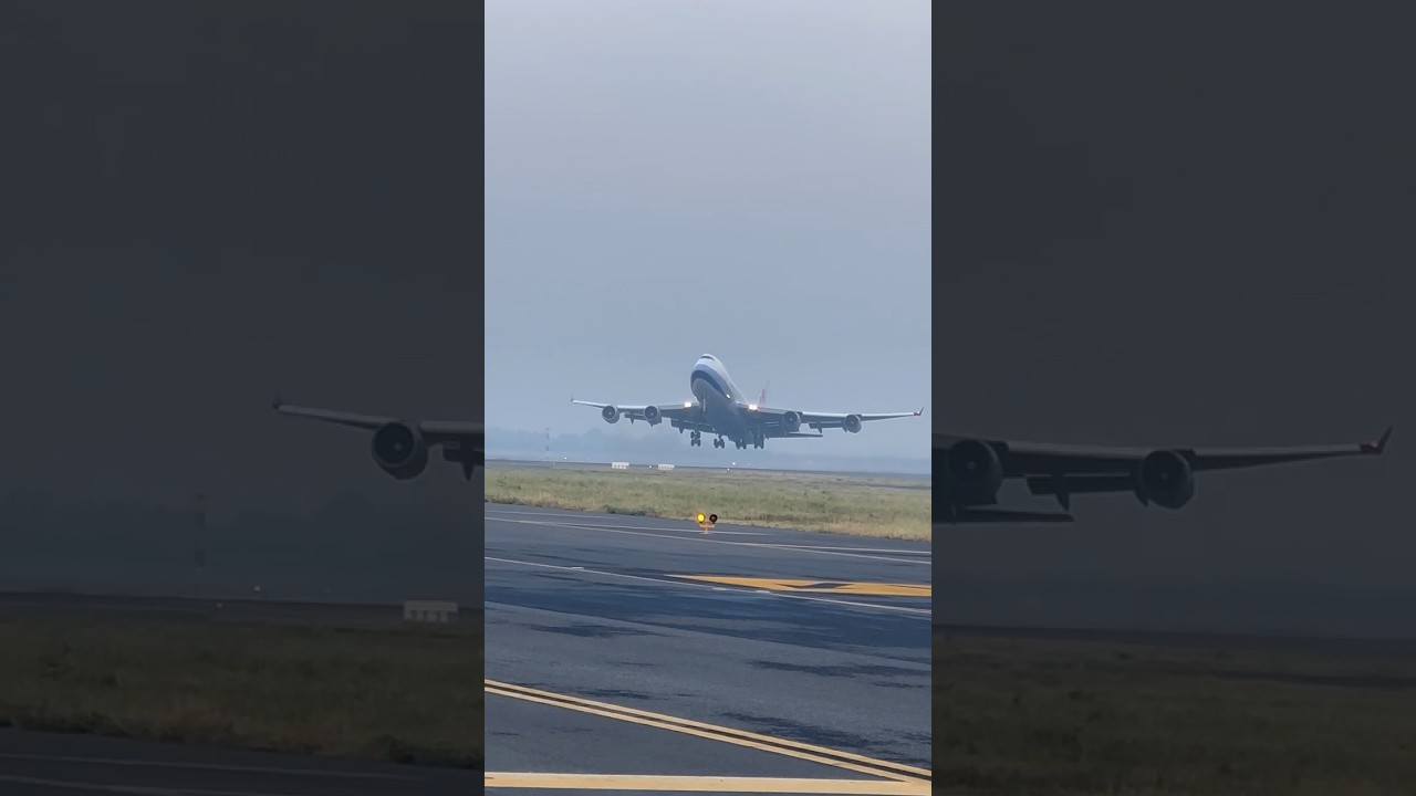 Boeing-747 Smooth TakeOff |China Airlines| Cargo | #shorts #viral #trending #takeoff #china #takeoff