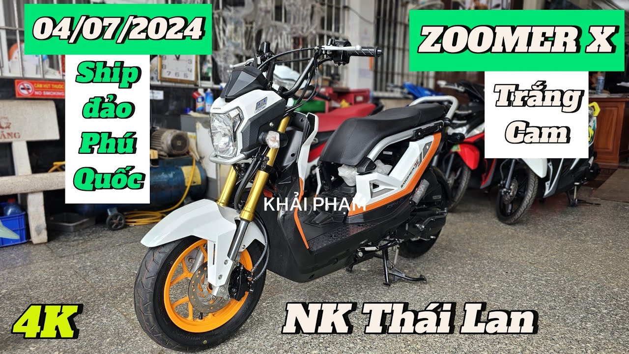 Nổ máy Honda ZOOMER X Trắng Cam nhập khẩu Thái Lan ship đảo Phú Quốc CH Mai Duyên.Khải Phạm #zoomer