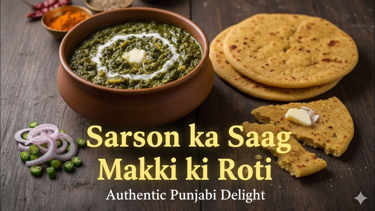 Sarson Ka Saag & Makki Ki Roti | Traditional Punjabi Winter Special 🌿🫓