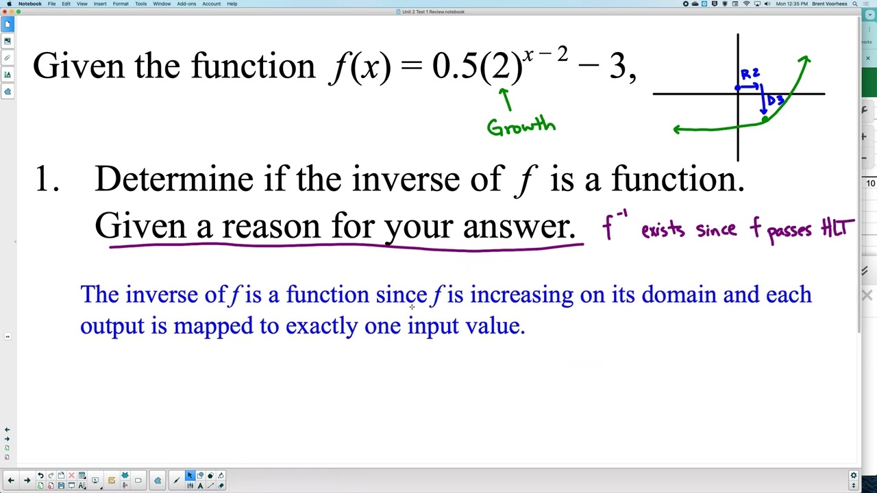 Unit 2 Test 1 Example 5: Lessons 2-8 and 2-3