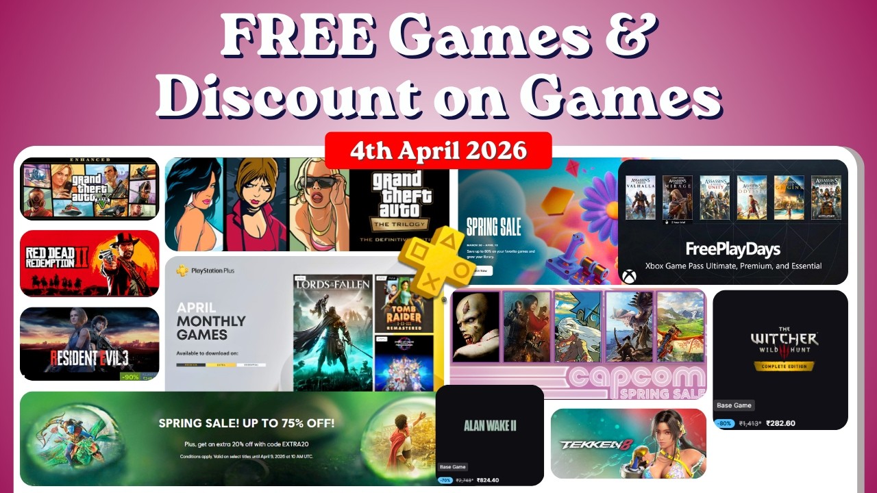 Free Games & Discount on Games This Week - 4th April 2026 | Claim Now...!🔥