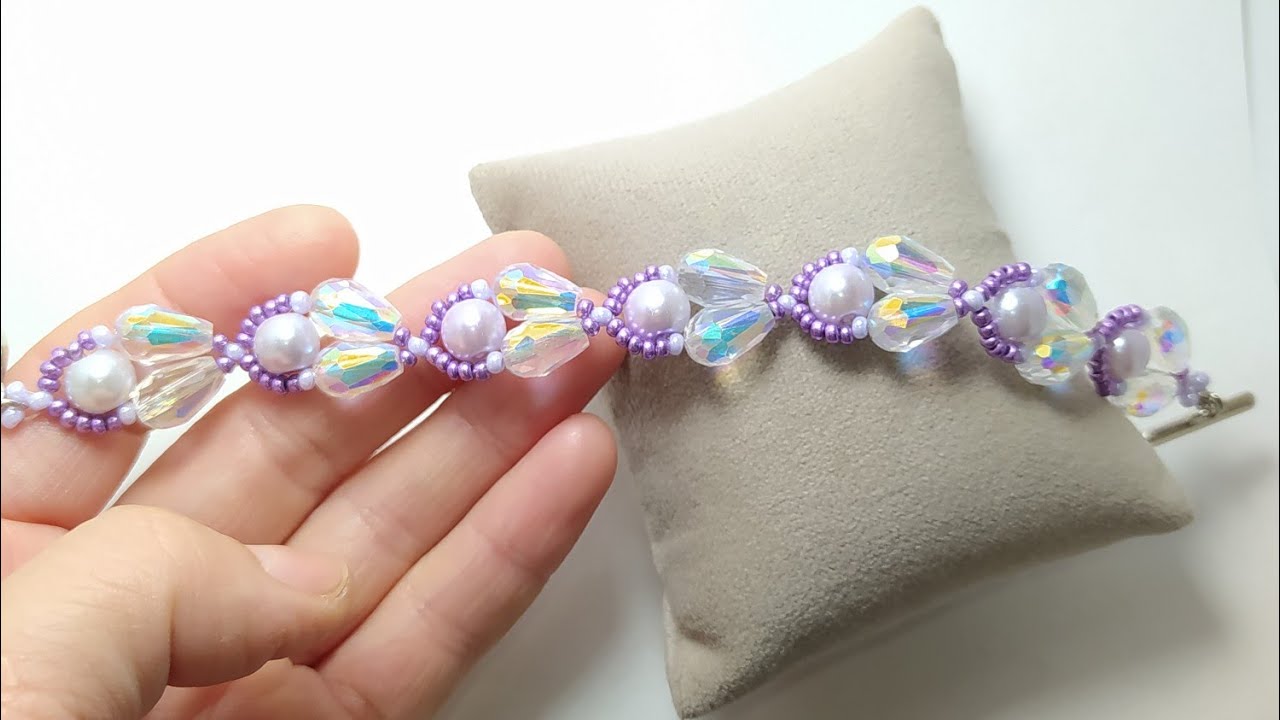 Стильный браслет из бусин * Elegant beaded bracelet *
