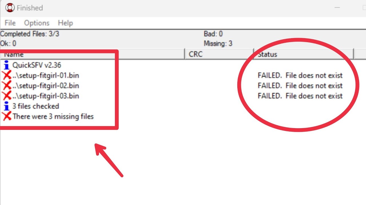 Pc Fix There were 3 missing file & Failed. File does not exist Problem Solve in Windows 11,10,8,7