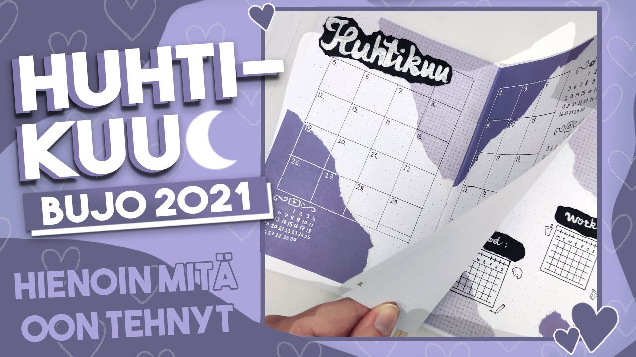 Hienoin teema mitä oon tehnyt! 😳💜 | BUJO HUHTIKUU 2021