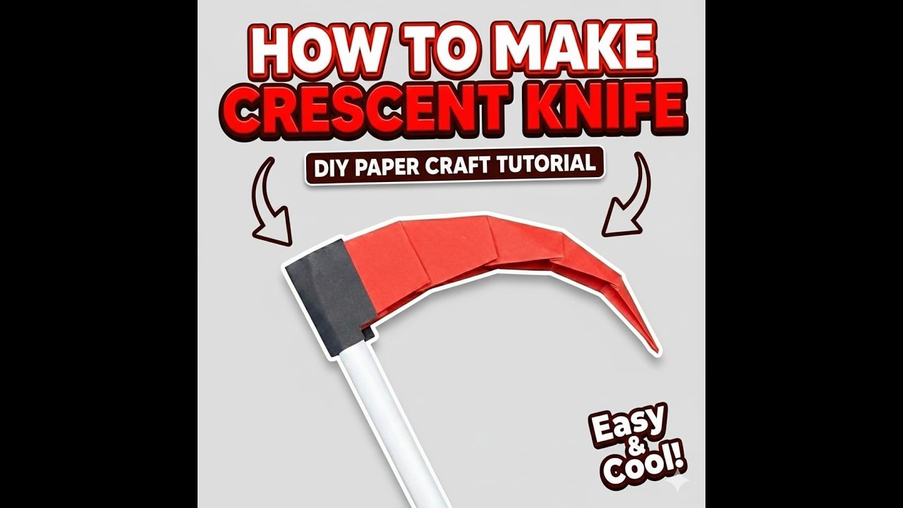 Paper Crescent Knife 🔪 Simple Origami Craft!
