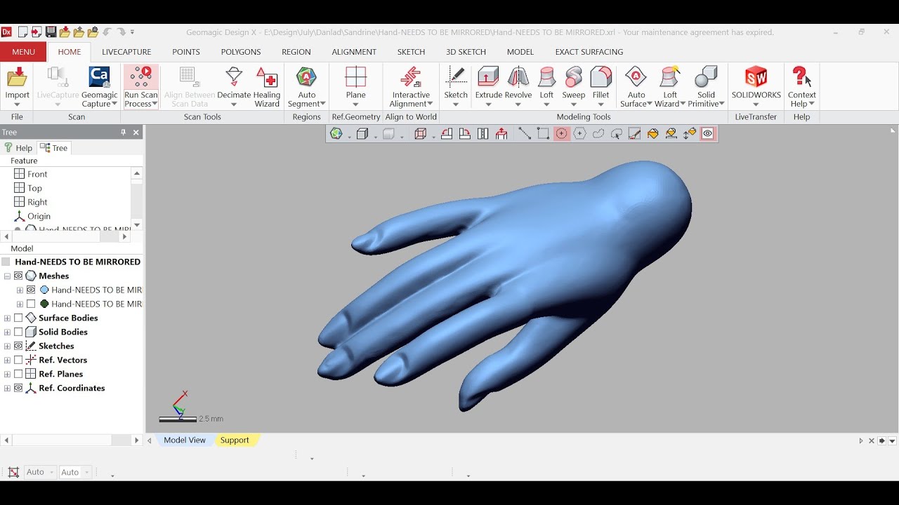STL file to Solid STEP file