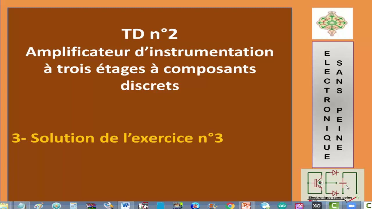 INSTRUM-TD 2-Exercice 3 : Amplificateur d’instrumentation à trois étages à composants discrets