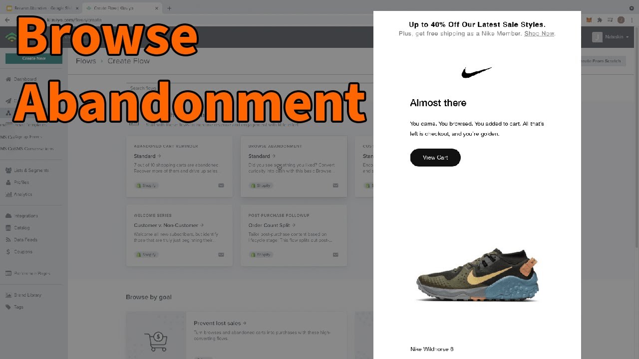 How to Create a Browse Abandonment Flow in Klaviyo