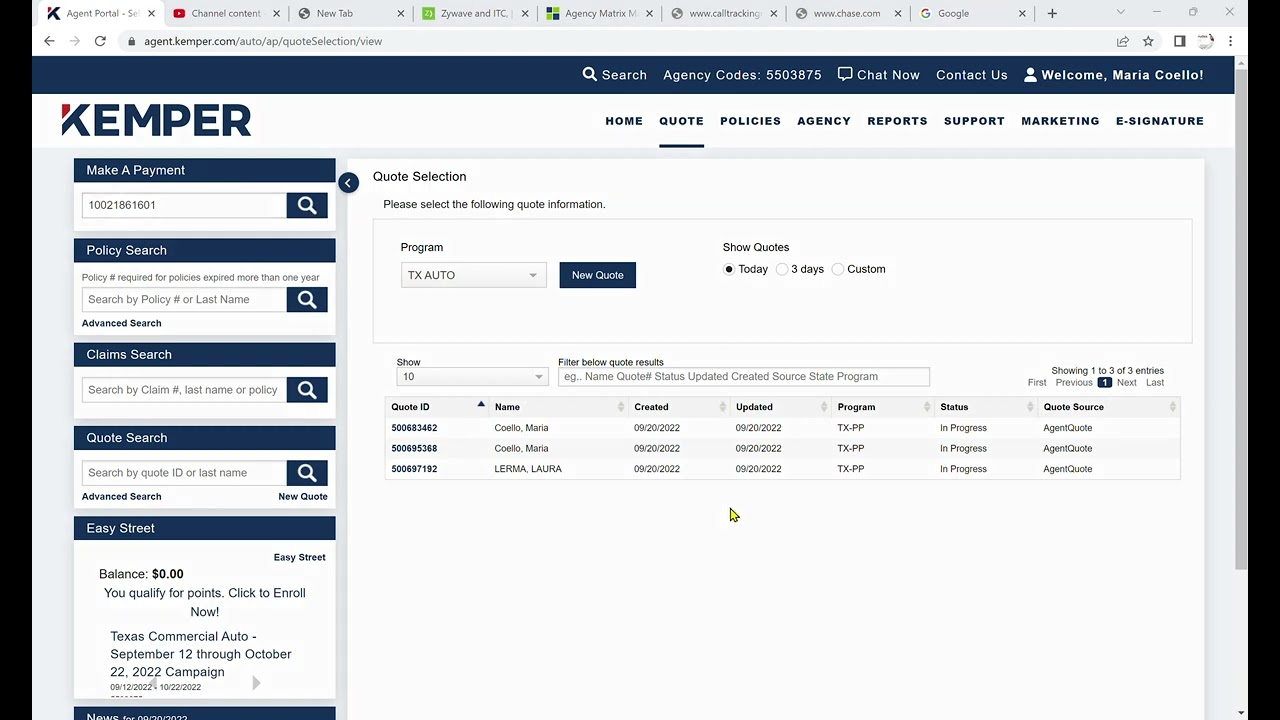 Kemper Infinity Payments