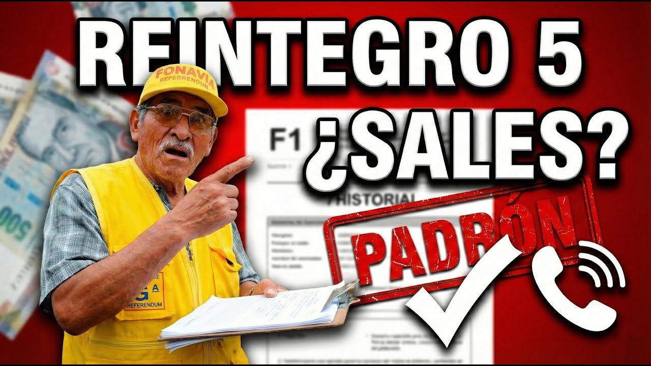 ¡REINTEGRO 5 FONAVI 2026! Haz esto HOY para no quedarte fuera del próximo padrón