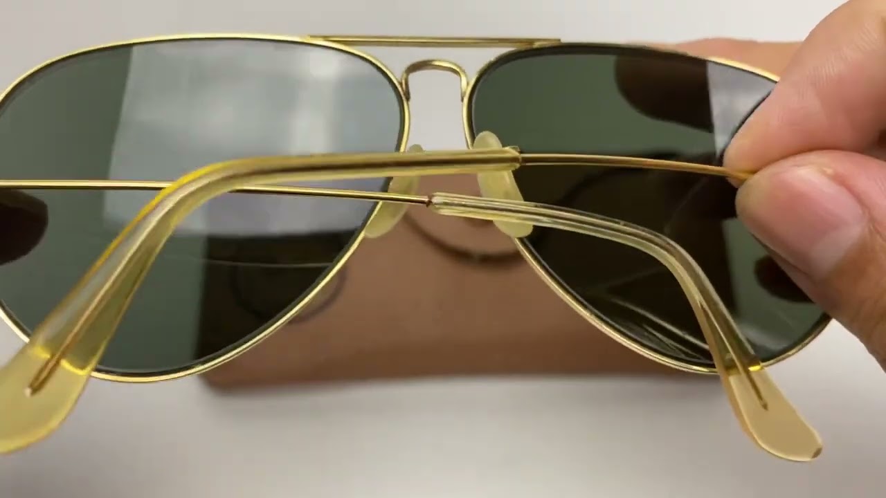 Vintage B&L RAY-BAN USA 10K GF Aviator Sunglasses Frame Gold Filled Bausch Lomb