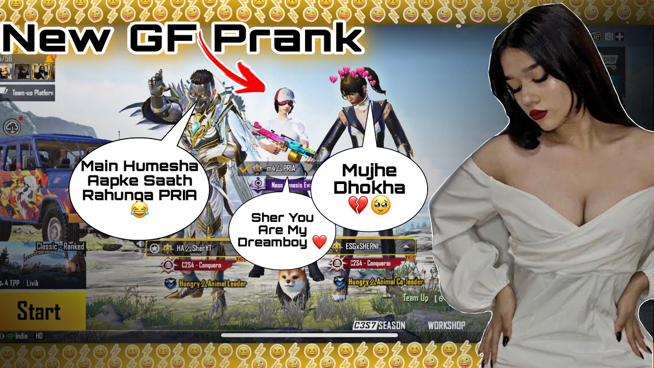 NEW GF PRANK😗ON SHERNI 💔( FUNNY MOMENTS🤣 ) | LEGEND SHER | BGMI