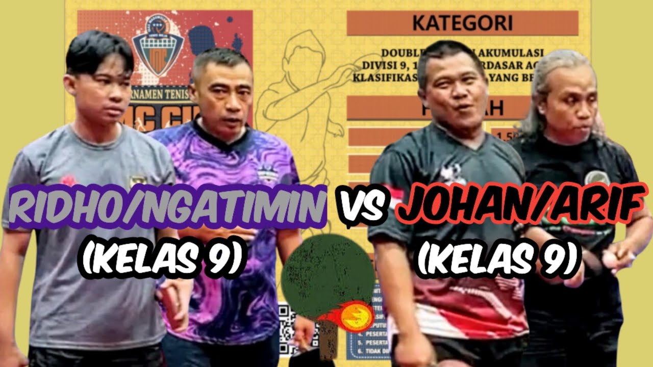 RIDHO/NGATIMIN (IMC) vs JOHAN/ARIF (MMC Jogja) 🏓🏓 8 Besar IMC Cup 1