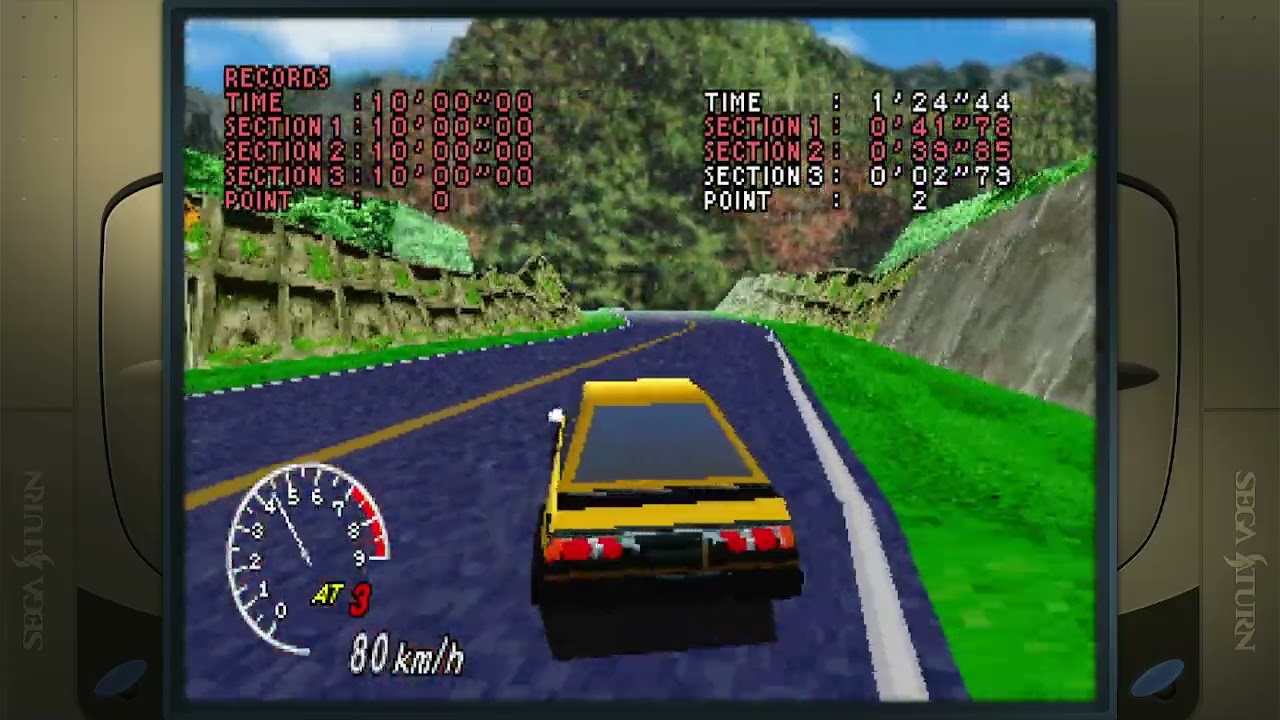 Code R Course 3: Nita tohge - Hill Climb Time Attack Sega Saturn Emulated