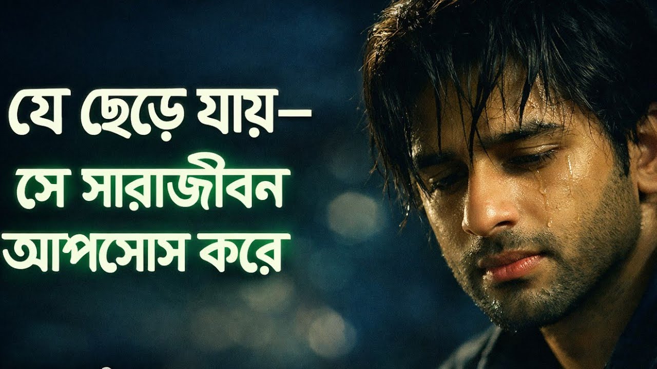 যে ছেড়ে যায় সে সারাজীবন আপসোস করে#bangla#motivation#video 