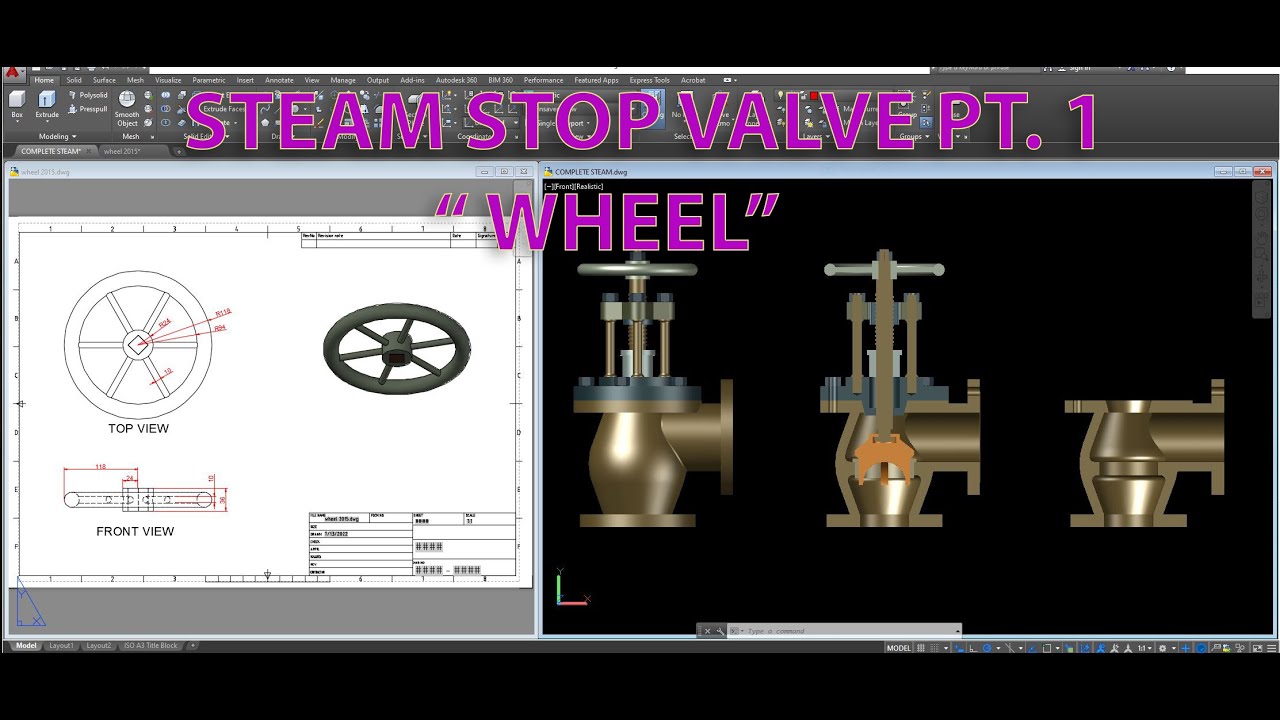 STEAM STOP VALVE (HAND WHEEL) Part1 Autocad