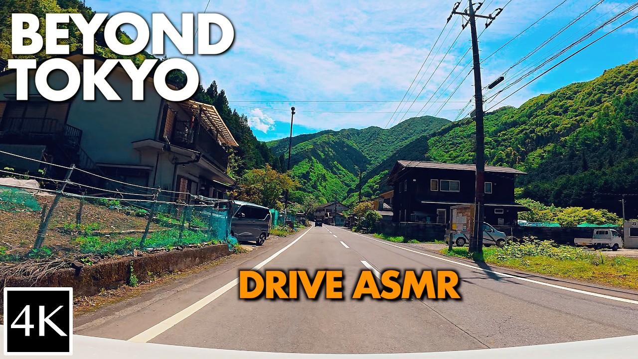 [4K ASMR] Immersive Driving Beyond Tokyo| Pure Road & Nature//Ultimate Relaxation. [ 平山キャンプ場〜若草公園 ]