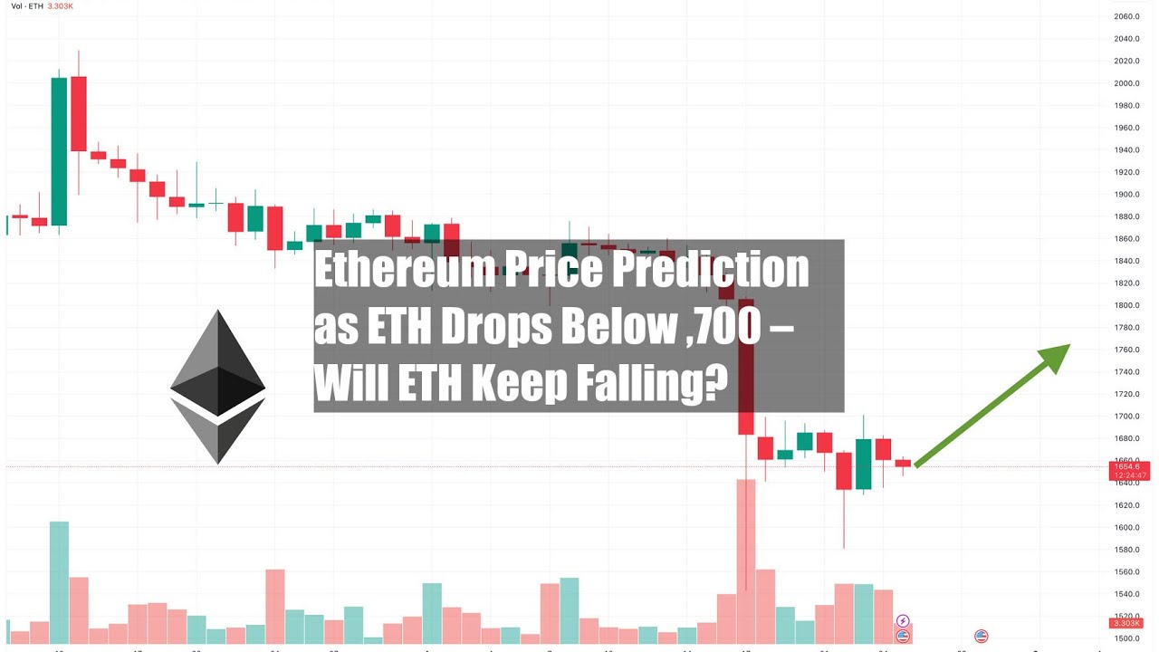 Ethereum Price Prediction as ETH Drops Below $1,700 &ndash; Will ETH Keep Falling?
