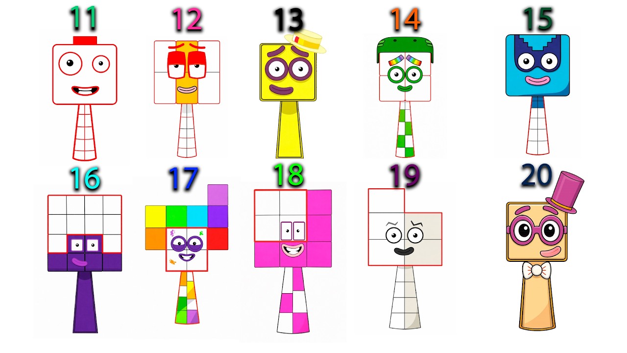 My Sprunki OC: Numberblocks 11-20 Custom Characters - Fan Made Animation
