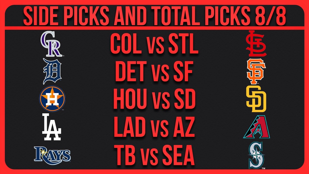 MLB Picks Today Saturday 8/8/26 MLB Picks & Predictions Today (3/3)