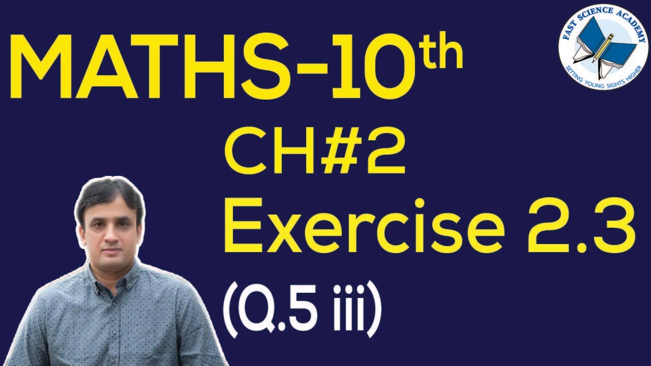 Maths Class 10th Chapter 2 Exercise 2.3 Q 5 iii