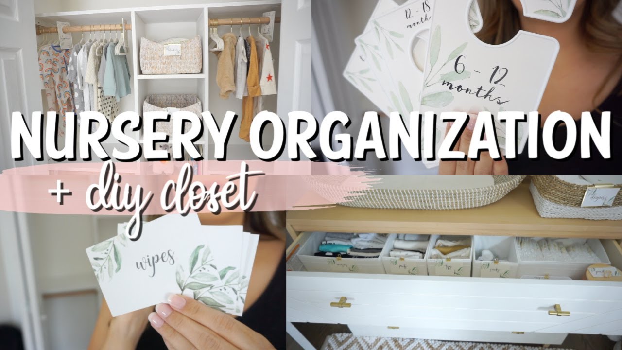NURSERY ORGANIZATION IDEAS + HACKS | DIY BABY CLOSET UNDER $100 MAKEOVER!