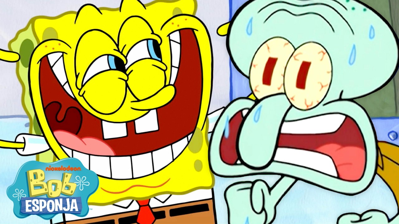 Bob Esponja | 60 minutos de Lula Molusco irritado com Bob Esponja 🙄 | Bob Esponja em Português