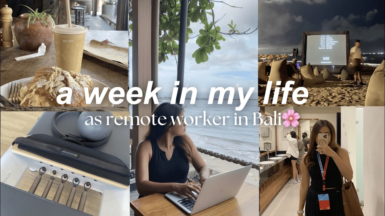 days in life as remote worker di Bali 💻🌸 | cafes, movie night, pilates, conference, weekends