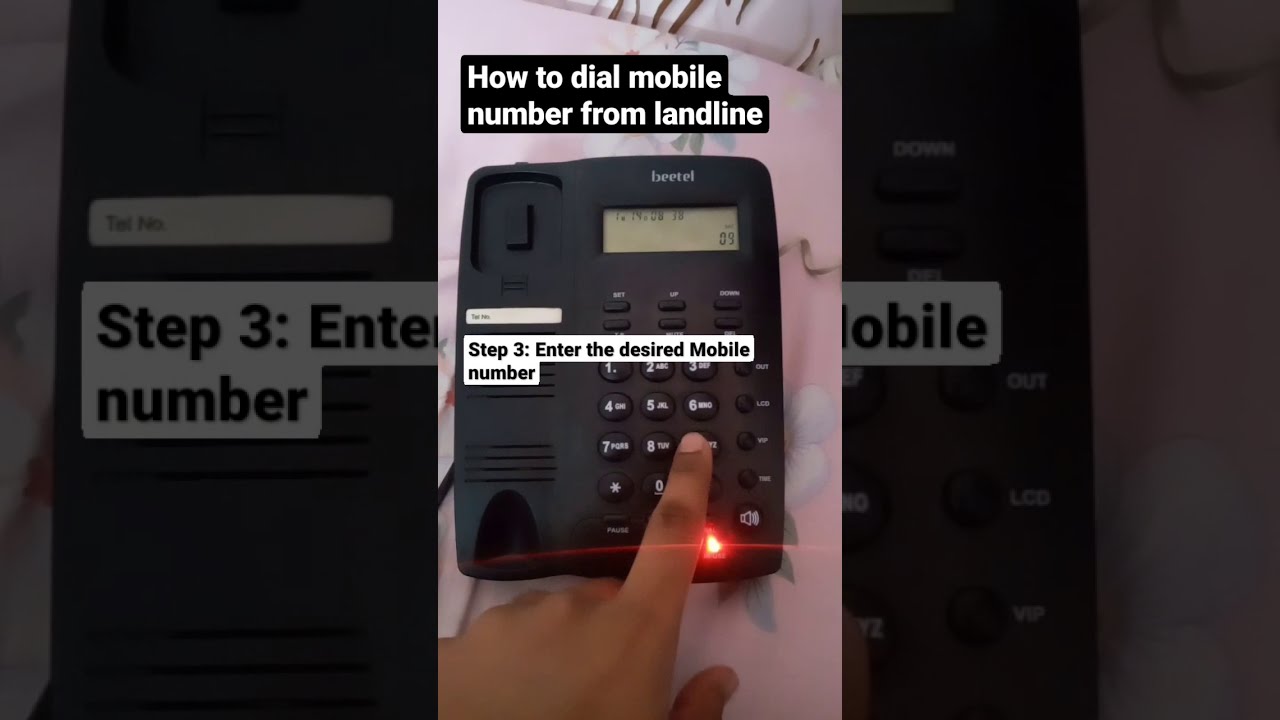 How to dial Mobile number from landline