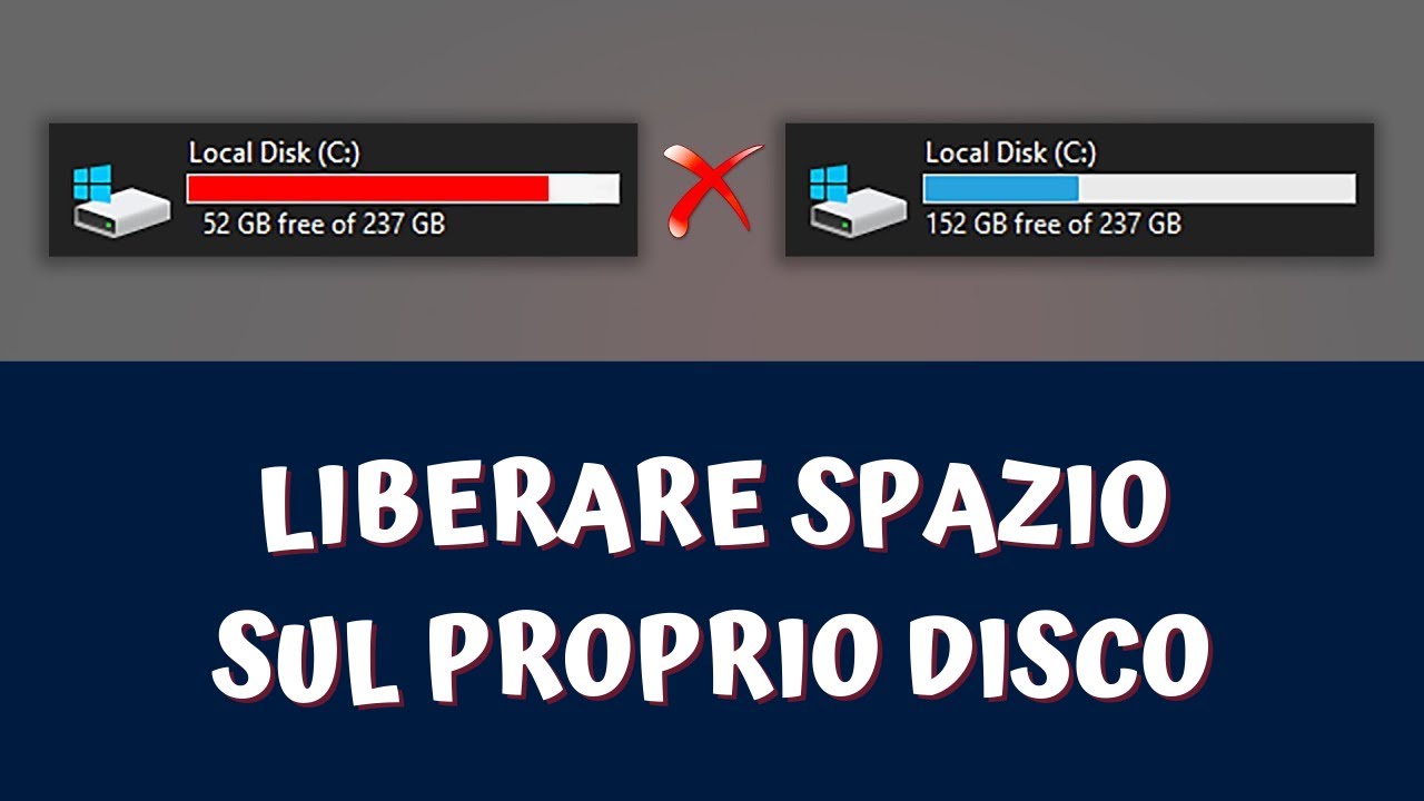 🔧 COME LIBERARE SPAZIO SUL PROPRIO DISCO LOCALE 🚀 (2021)